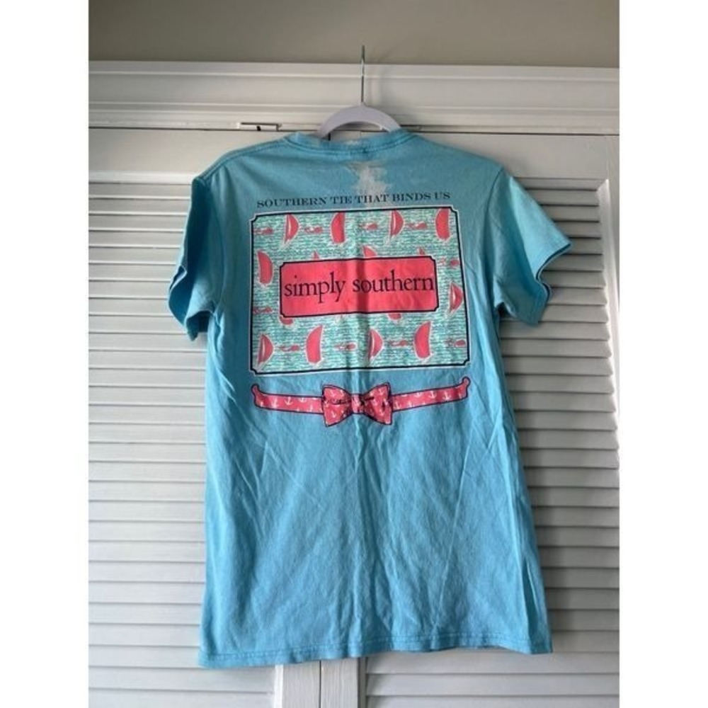Simply southern ribbon boat tshirt size small